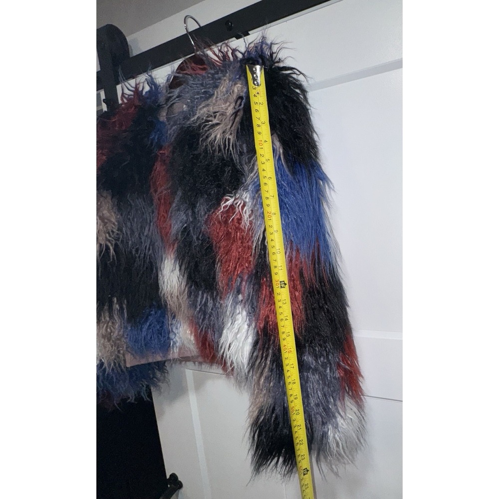 Multicolor Faux Fur Jacket - Picture 9 of 11